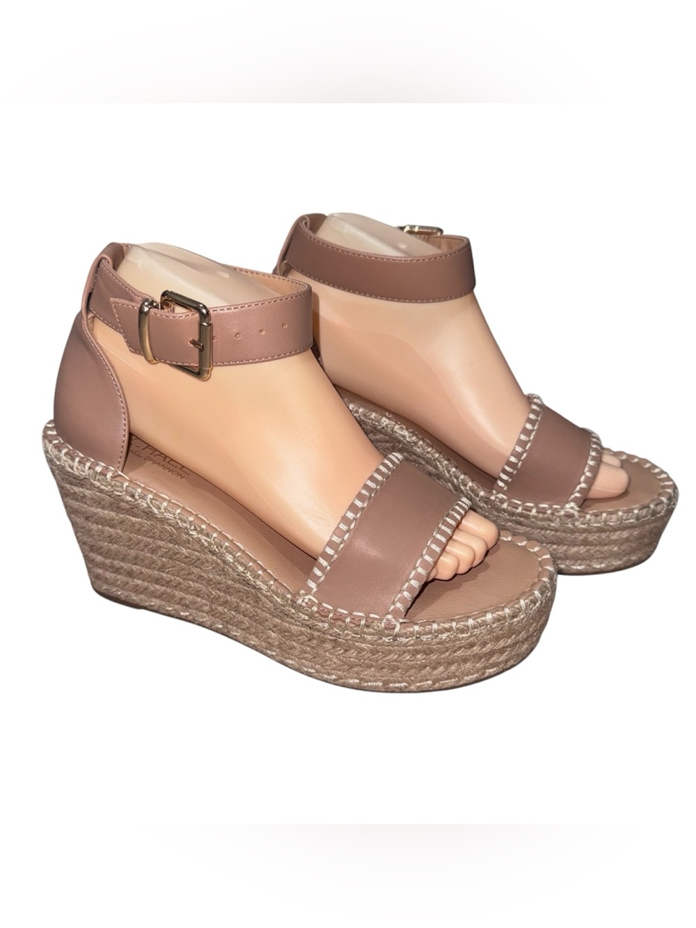 Michael by Michael Shannon Women's Size 9 Espadrille Wedge Platform Sandals Tan